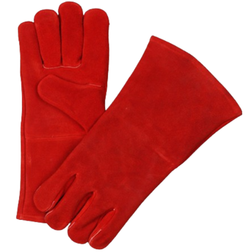 Full Red Cow Split Welder Glove