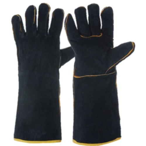 BBQ Black & Gold - Premium Split Leather Glove